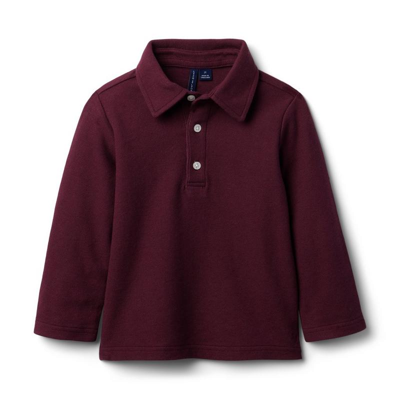 The Long Sleeve Pique Polo - Janie And Jack